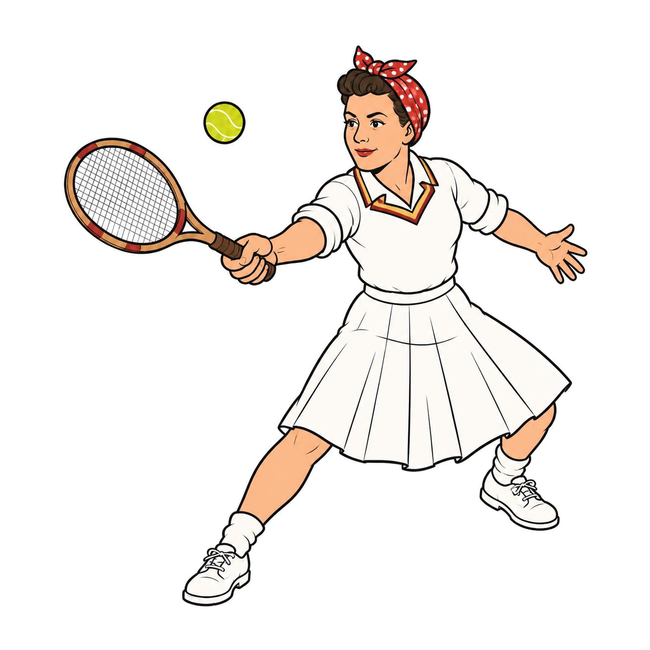 Rosie the Riveter, Club Whites tennis illustration