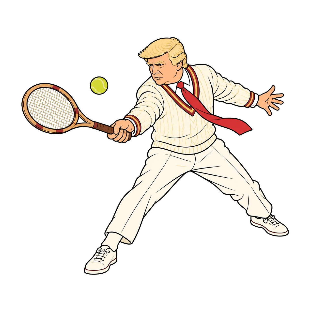 Donald Trump, Club Whites tennis illustration